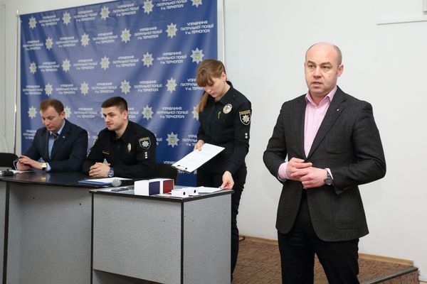 Міський голова Сергій Надал привітав управління патрульної поліції у місті Тернополі (Фото)