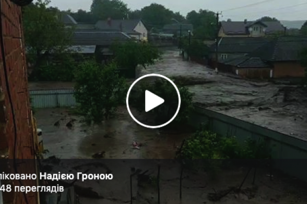 Сотні тисяч переглядів: Річка ринула у село на Тернопільщині (Відео)