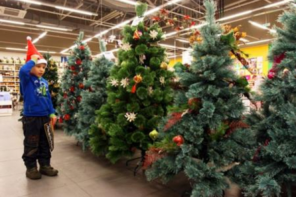 Штучні ялинки та новорічні прикраси – ціна та вибір на Тернопільському ринку