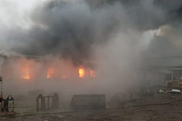 На Тернопільщині горіло агропромислове підприємство