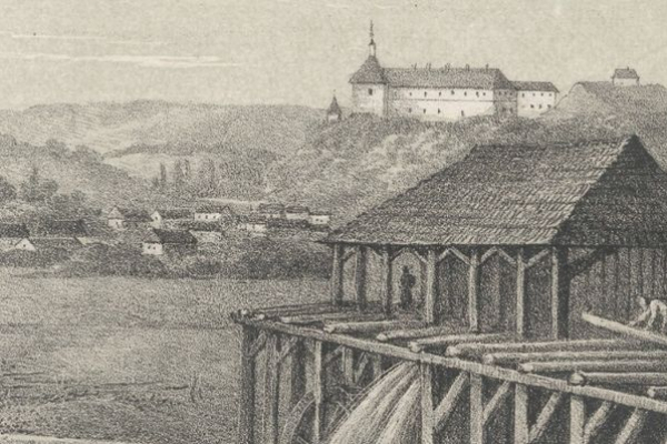 Місто Бережани на картині 1830 року