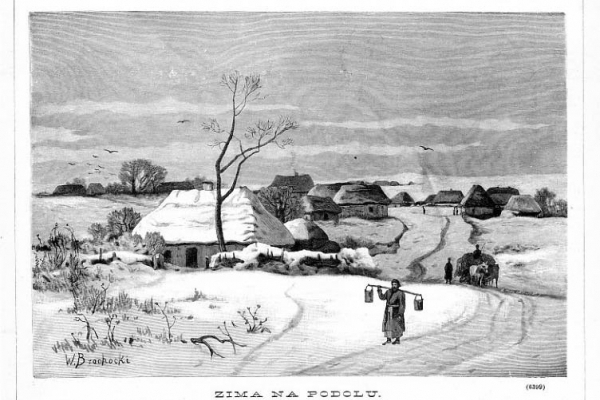 В архівах знайшли малюнок, на якому зображена Подільська зима 1882 року
