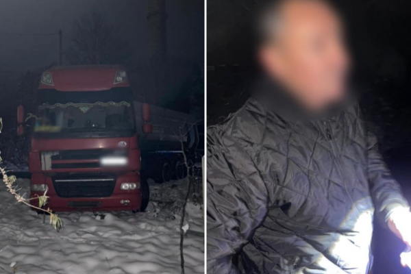 У Тернополі п'яний водій вантажівки не впорався з керуванням та з'їхав з дороги