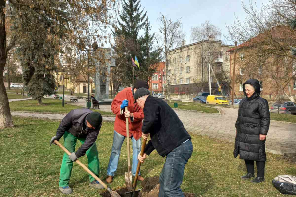 У місті на Тернопільщині висадили дерева на знак пам’яті про громадського діяча