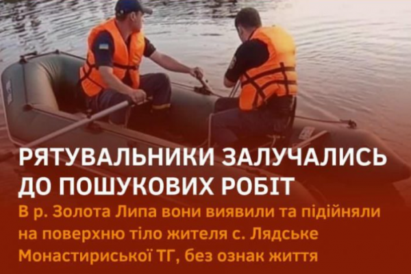 На Тернопільщині у річці знайшли мертвого чоловіка