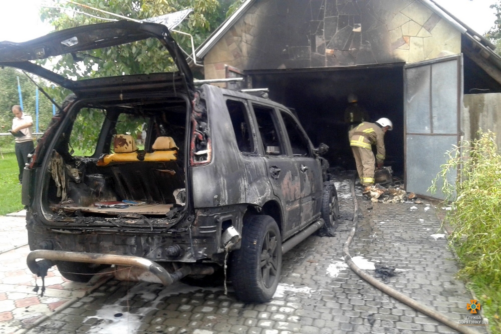 На Тернопільщині під час пожежі в гаражі згоріла техніка